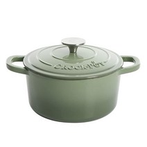 Crock-Pot Artisan 라운드 에나멜 주철 더치 오븐 47L(5쿼트) 블루, 7-Quart, Pistachio Green