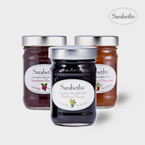 사라베스 과일잼 3종오렌지 마말레이드 + 스트로베리 라즈베리잼 블루베리 망고