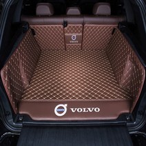실물파 볼보 트렁크매트 S90 XC40 XC60 XC90 V40 V60 V90 전용, 풀커버, 스트라이프, 브라운
