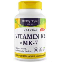 Healthy Origins MK7로 비타민 K2 100mcg 180캡슐, 단품