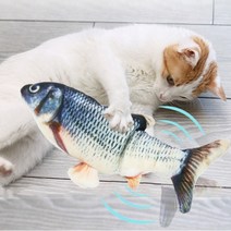 춤추는물고기 움직이는 생선 물고기인형 아기 어린이 고양이 강아지 장난감, 붉은잉어