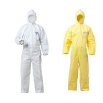 유한킴벌리 크린가드 A40 보호복/방진복/작업복, 1개, 노란색