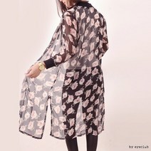 패턴시보리쉬폰가디건 쉬폰가디건 롱가디건 가디건