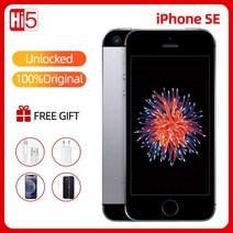 잠금 해제 오리지널 애플 아이폰 호환 SE 듀얼 코어 2G RAM 16/64GB ROM 4G LTE iOS 터치 ID 칩 A9 모바일, 06 64GB Silver, 02 iPhone SE  (A1723)