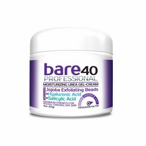 BARE 40 PRO 40% 우레아 젤 2% 티트리 오일 알로에 베라 호호바 비즈 118.4g() 굳은살옥수수 제거제 갈라진 뒤꿈치 부드러움 순도 우레아로 향하는 드크림.
