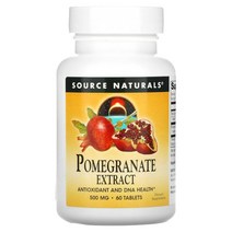 Source Naturals 그린 슈퍼 푸드 석류 추출 Pomegranate 500mg 60정 1팩