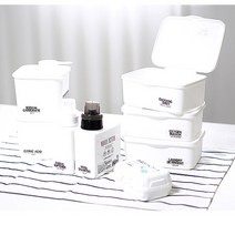 [비다하우스] 화이트 세제용기 가루 세탁용품