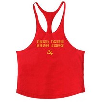 마라톤 러닝 싱글렛 망 스포츠 체육관 의류 보디 빌딩 탱크 탑 피트니스 훈련 민소매 면, 빨간색, m