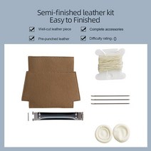 가성비 좋은 리폼 북유럽 DIY 수제 작은 휴대용 가죽 짜기 동전 지갑 염소 미니 주머니 립스틱 저장 가방 이어폰 화장품, [18] C Type-Gold brown