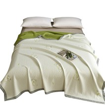 Yiduoxing 가정용 자카드 디자인 쑥향 에어컨 홑이불, 딥 그린