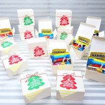 [블루레몬] 레드그린 트리 쿠키 상자 1개 어린이집 유치원간식선물 크리스마스선물, 레드