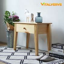 바이탈버브 밀리노 소나무원목 600 협탁, 단품