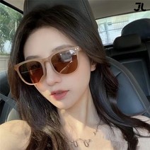 JL 휴대용의 접다 편광 투명 레트로 선글라스 남자 여자 틴트 편광 선글라스 + 케이스