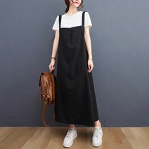 LXJ 여름 통근 린넨 원피스
