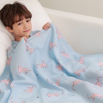 아토피이불 풍기인견 낮잠 이불 간절기 여름 알러지 방지 어린이 유아 키즈 블랭킷 레오블루, 알럽야채