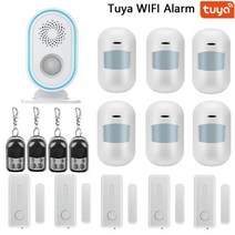 홈 보안 PIR 경보 적외선 센서 도난 방지 모션 감지기 경보 모니터 무선 433MHZ 스팟/TUYA 와이파이 경보 시스템 무선 동작 감지 알람, WIFI Alarm 7