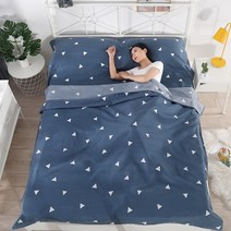 여름침낭 휴대용 기차 호텔 여행 나만의 이불세트, 작은 구름 120x230cm