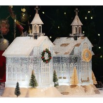 오르골스노우볼 크리스마스 워터볼 조명, 화이트 + 음악