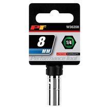 Performance Tool 소켓 [미국 직배송], 1/4 Drive 6-Point Socket 8mm