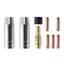 9개/대 15Ak Mig/Mag 용접 노즐 접촉 팁 0.8x25mm M6 가스 커넥터 홀더 세트 Ad068 +, 한개옵션0
