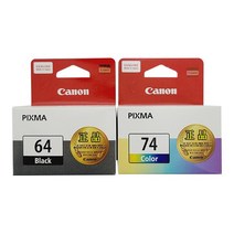캐논 캐논 PG-64 검정 CL-74 칼라 이코노믹잉크 E569S 정품잉크, 혼합색상, 1개