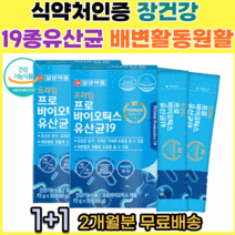 프리미엄 식약처인증 19종 살아있는 생유산균 프로바이오틱스 김치유산균 함유 아랫배가스 잔변감 30포 X2개 2개월분, 1개, 30포 2개 2개월분