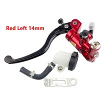 Adelin 14mm 바이크 오토바이 브레이크 클러치 마스터 실린더 유압 펌프 핸들 범용 혼다 R6 Gsxr600 야마하, 02 14mm Red Left