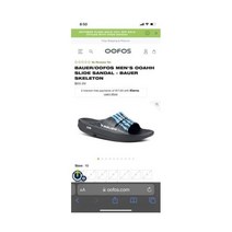 우포스 슬리퍼 쪼리 Oofos Ooahh Sport Bauer Skeleton 남성 10 Brand New Sold Out!