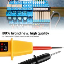 계측기 8-In-1 전압 테스터 AC/DC 6-380V 전기 테스트 도구용 LED 조명 자동 펜 감지기 유도 디스플레이, 1개
