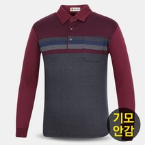 남성 면혼방 기모 긴팔 카라 티셔츠 NAW24 중년 겨울
