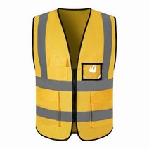 반사 가시성 안전 조끼 남성 여성 자전거 타기 홈 건설 보안 교통 긴급 노동자, 14 BK-yellow_01 싱글 사이즈