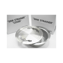 굿스텐 국산 304 스텐 싱크대거름망 배수구망 커버, 싱크대거름망+커버세트, 1세트