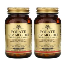 [1+1] Solgar 솔가 엽산 800 mcg 250정 1333 MCG DFE Folate Folic Acid 솔땡 고약사 약들약 2개
