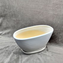 모던 도기화분 타원형 29x12x14cm 무광 화이트, link11 본상품선택
