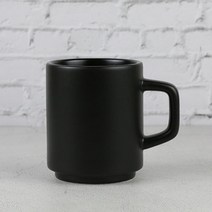 카페 무광 굽 머그컵 330ml 블랙 커피잔