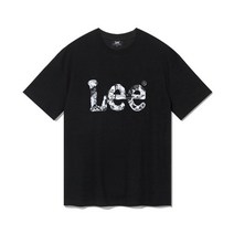 국내매장 정품 LEE 빈티지 페이퍼 트위치 로고 티셔츠 블랙