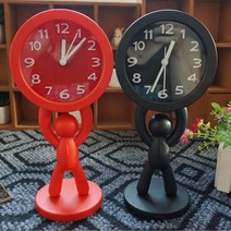 바른생활 북유럽 모던 인테리어 알람 탁상시계, 블랙
