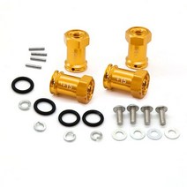 GPM ERV010 및 15mm 휠 육각 어댑터 세트 RC 자동차 TRX 1/16 Mini E Revo 와이드 바디 낮은 무게 중심 결합기, [03] Gold