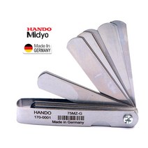한도미드 독일산 필러게이지 0.03mm ~ 1.00mm 26매 두께게이지 틈새게이지 필라게이지 티크니스 두깨 두께 측정 틈새 틈세 자 치크니스 mm THICKNESS GUAGE 75MZ 독일