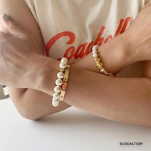 고급 스와로브스키 왕진주 실버925루터스 진주팔찌