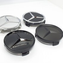벤츠 휠캡 무광 블랙 실버 검정 클립형 75mm WHEEL CAP AMG휠캡, 5. 블랙 AMG