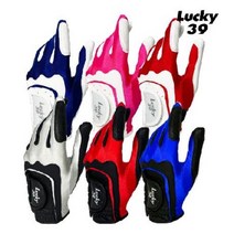 마톡 Lucky39 골프장갑 럭키39 왼손/오른손 장갑 오잘공 골프, 화이트/레드