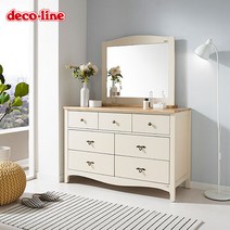 데코라인 카르멘 와이드서랍장, 오크,아이보리