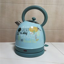 영국 수입 304 스테인리스 가정용 전기 주전자, 1.7L 블루