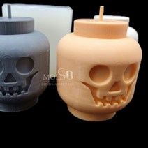몰드비 해골 캔들 2 실리콘 수제 몰드