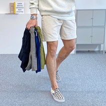 간빠레 남성용 베이직 4부 허리밴딩 린넨 반바지