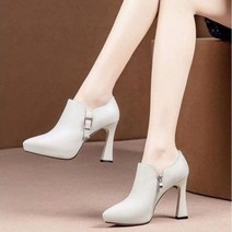 여성정장구두 신발 슈즈 승무원 하이힐 출근룩 전문직 면접 두꺼운 뒤꿈치 봄 가을 심플 깔끔