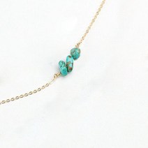 터키석목걸이 원석 우아한 패션 청록색 펜던트 목걸이 여성의 미니멀리스트