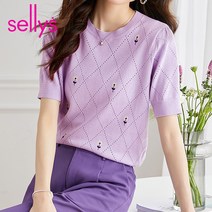 샐리 플라워자수펀칭니트_I3B-CKN028