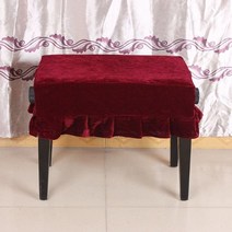 피아노의자 전자피아노 높낮이 조절 의자 안티 먼지 pleuche 스툴 커버 스툴, 검은색